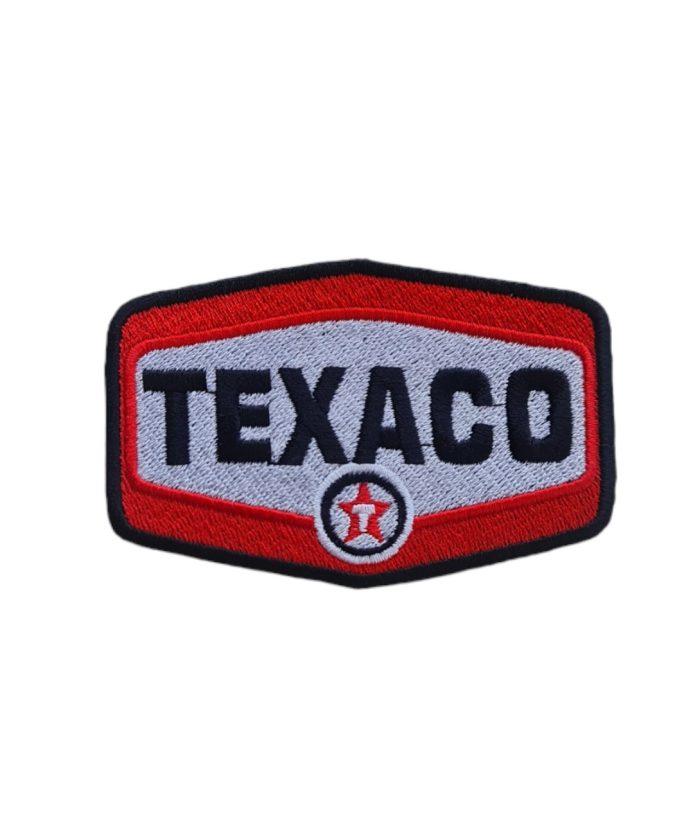 Texaco Patch Aufnäher bestickt weiß, schwarz, rot