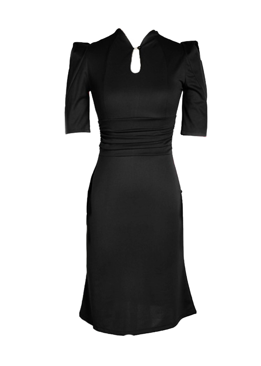 Midi 40er Jahre Kleid in schwarz Gr. 38