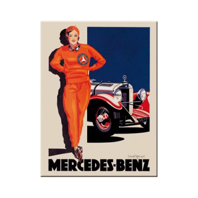 Kühlschrankmagnet  Mercedes Benz rote Frau