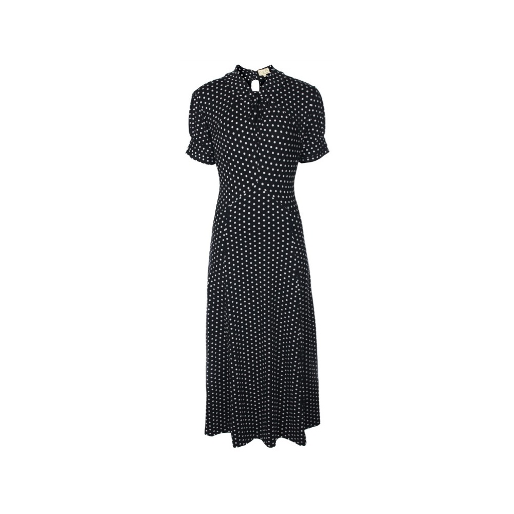 Amie  40er Jahre Jersy Kleid in schwarz  Gr. ,42