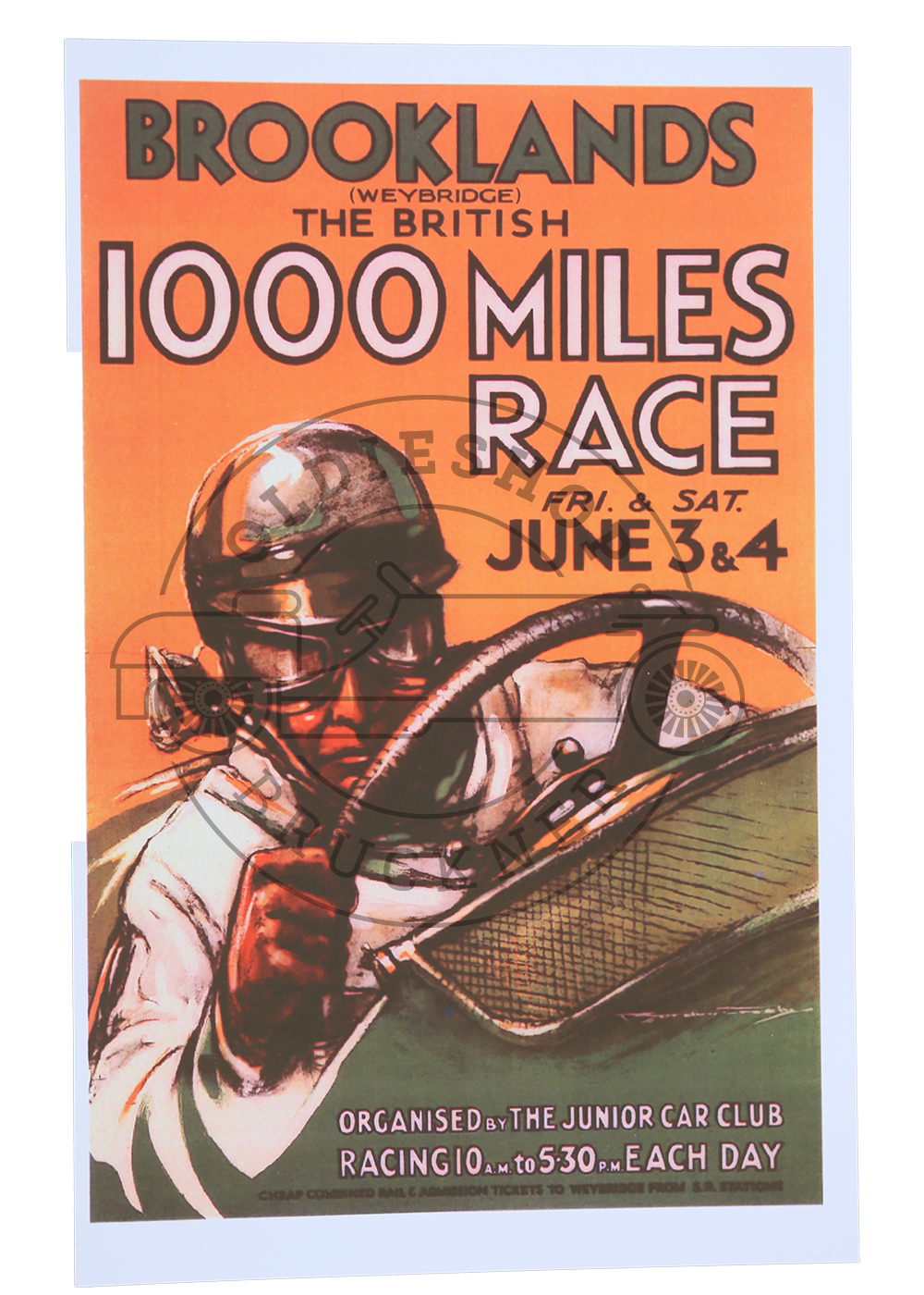 Poster Brooklands 1000 miles Race