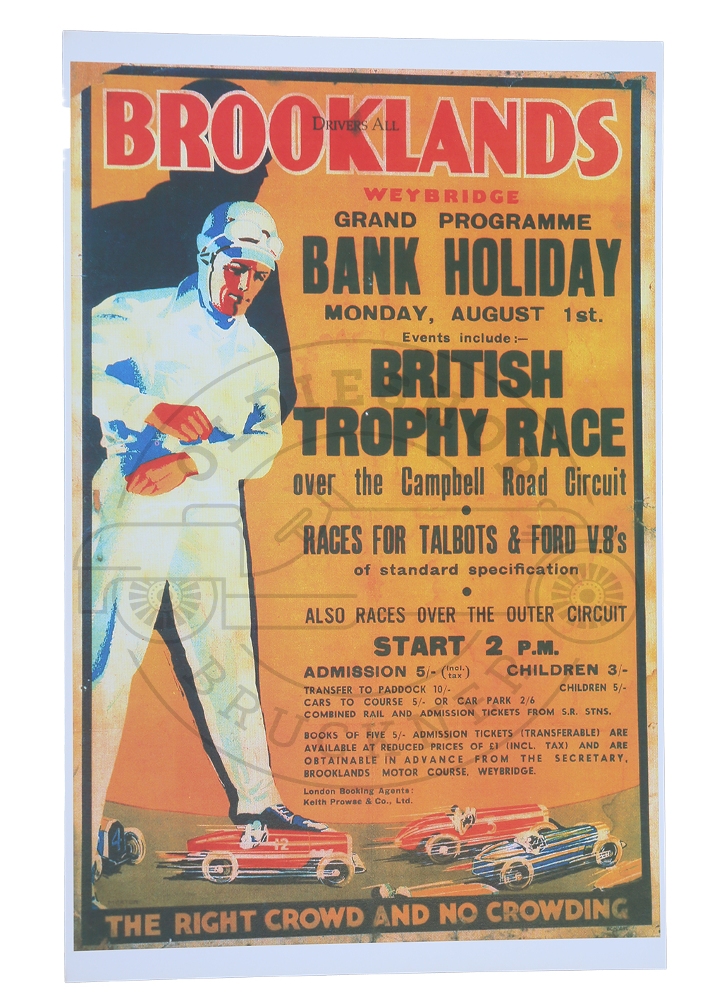 Poster Brooklands British Trophy Race