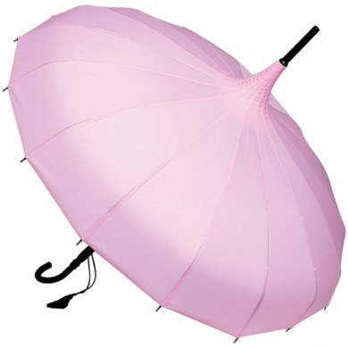 Regenschirm und Sonnenschirm rosa