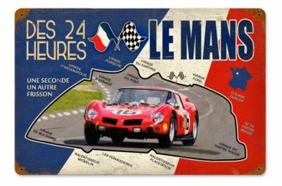 Metallschild Le Mans