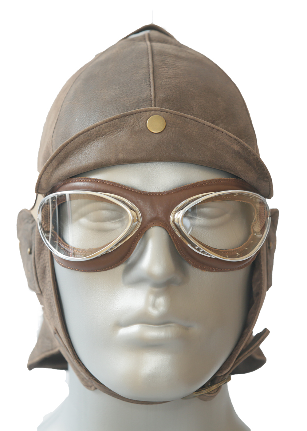 Aviator Brille in Chrom mit weicher Gesichtsauflage in braun 4602-MCB